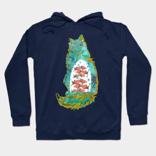 Fish in the Belly of a Blue Cat Hoodie